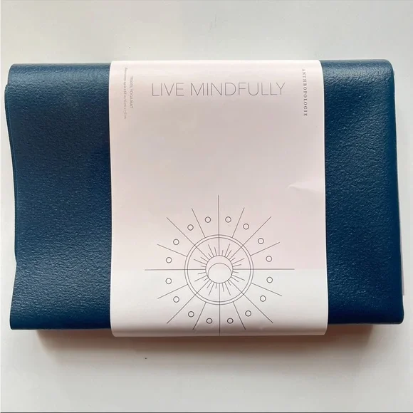 New! Anthropologie LIVE MINDFULLY Foldable Travel Yoga Mat - Unopened - Picture 6 of 10